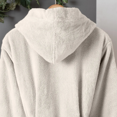 Altınbaşak Dolce Kapüşonlu Tekli Bornoz Linen/Krem L/XL Beden