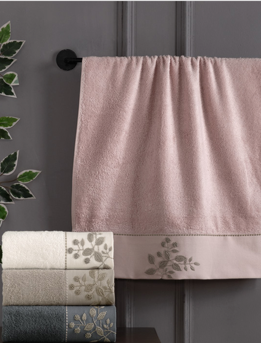 Altınbaşak Noble Bambu Nakışlı El Havlusu 4'lü -  50*90cm