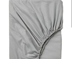 Altınbaşak Ranforce Çift Kişilik/Battal Çarşaf Takımı Gri 180*200+30 cm