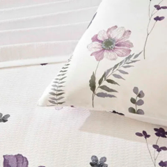 Taç Ranforce Çift Kişilik Pike Takımı Roselith Mor