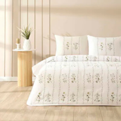 Taç Ranforce Çift Kişilik Pike Takımı Soria Yeşil