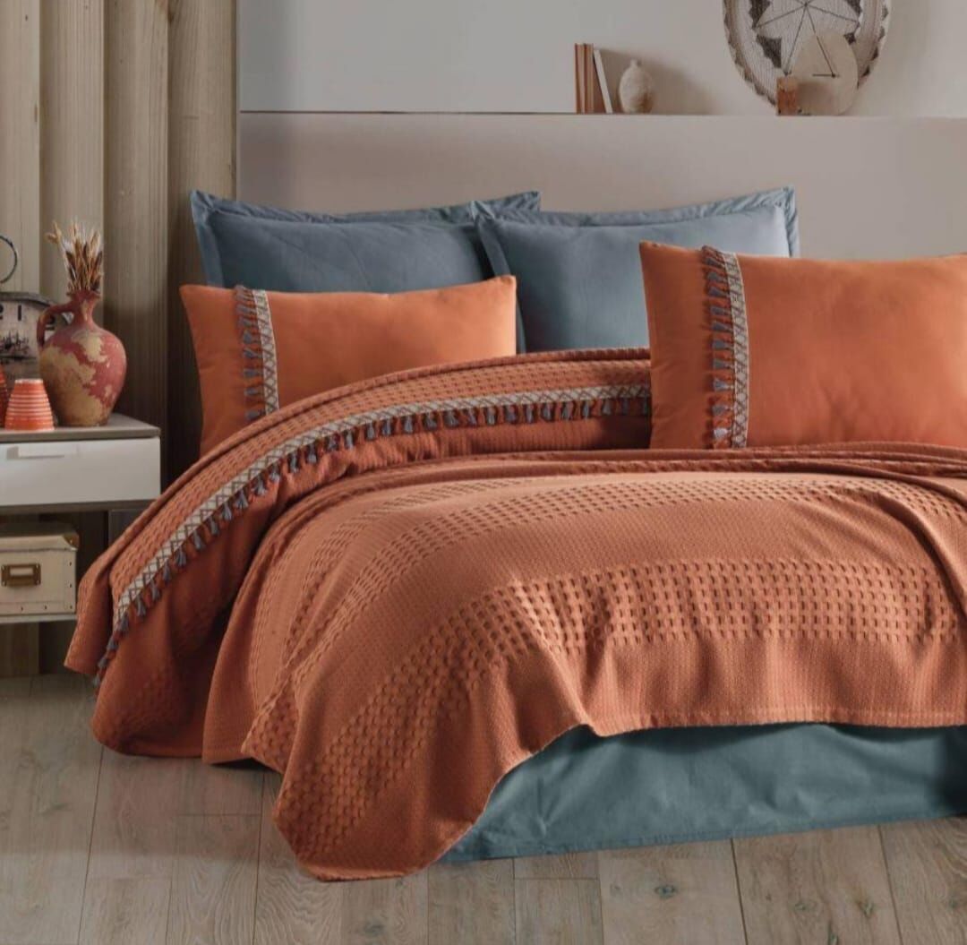 Clasy Butik Pike Takımı Bohemline V2 Kiremit Tek Kişilik