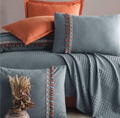 Clasy Butik Pike Takımı Bohemline V1 Gri Çift Kişilik