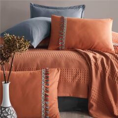 Clasy Butik Pike Takımı Bohemline V2 Kiremit Çift Kişilik