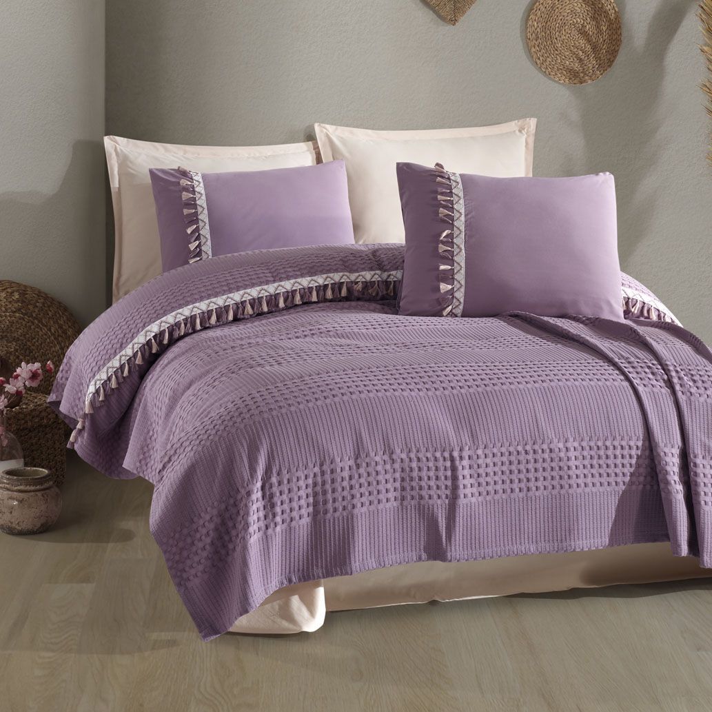 Clasy Butik Pike Takımı Bohemline V7 Lila Çift Kişilik