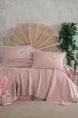 Clasy Butik Pike Takımı Etta V4 Pudra Çift Kişilik