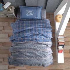 Clasy Ranforce Tek Kişilik Dört Mevsim Set Campüs V2 Mavi