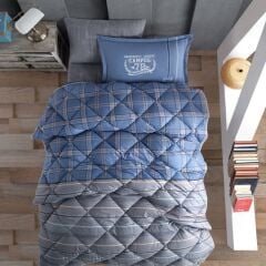 Clasy Ranforce Yorgan Seti / Uyku Seti Tek Kişilik Campüs V2 Mavi