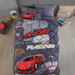 Clasy Ranforce Yorgan Seti / Uyku Seti Tek Kişilik Racing Team V1 Mavi