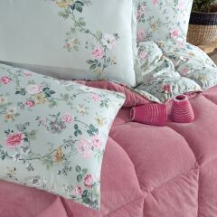 Clasy Wellsoft Uyku Seti Çift Kişilik Elara V1 Pembe (Çift Taraflı Yorgan)