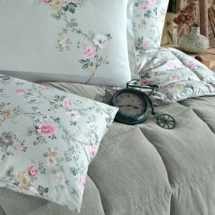 Clasy Wellsoft Uyku Seti Çift Kişilik Elara V3 Gri (Çift Taraflı Yorgan)