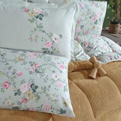 Clasy Wellsoft Uyku Seti Çift Kişilik Elara V2 Hardal (Çift Taraflı Yorgan)