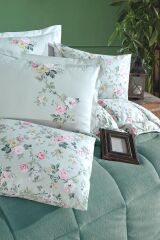 Clasy Wellsoft Uyku Seti Çift Kişilik Elara V4 Mint (Çift Taraflı Yorgan)