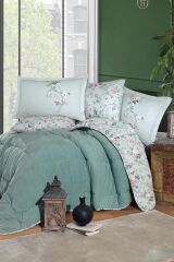 Clasy Wellsoft Uyku Seti Çift Kişilik Elara V4 Mint (Çift Taraflı Yorgan)