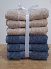 Özdilek Colored 50*90 6'lı Havlu Seti %100 Pamuk