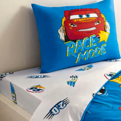 Taç Lisanslı Ranforce Tek Kişilik Nevresim Takımı Cars Lets Race