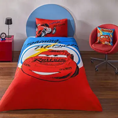 Lisanslı Ranforce Tek Kişilik Nevresim Takımı Cars Mcqueen