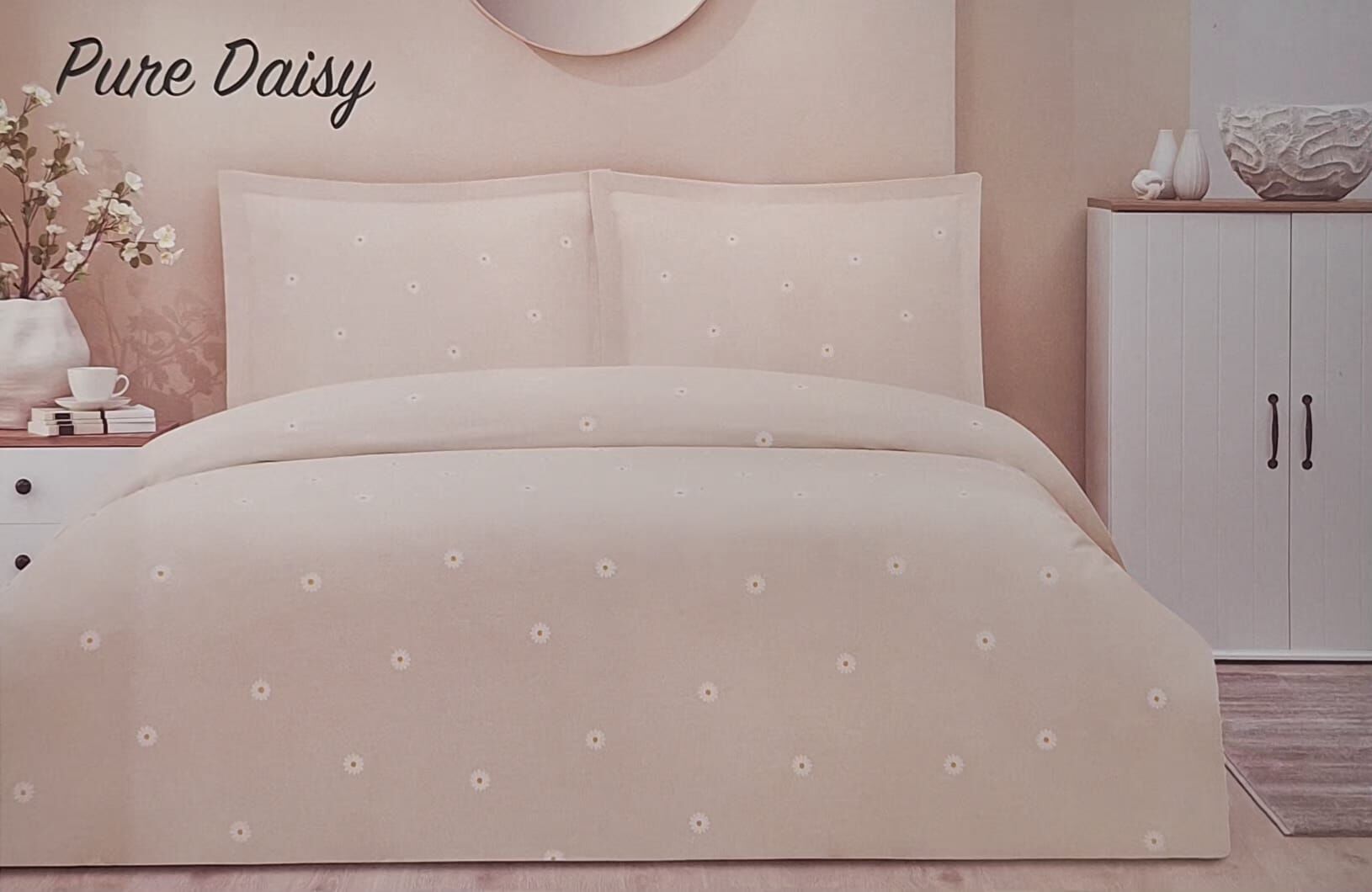 Özdilek Ranforce Tek Kişilik Nevresim Takımı Pure Daisy Bej