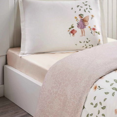 Özdilek Tek Kişilik Nevresim Takımı Lastikli Fairy Blossom Pembe
