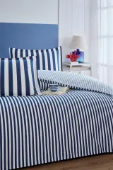 Özdilek Ranforce Tek Kişilik Nevresim Takımı Cabana Line Mavi
