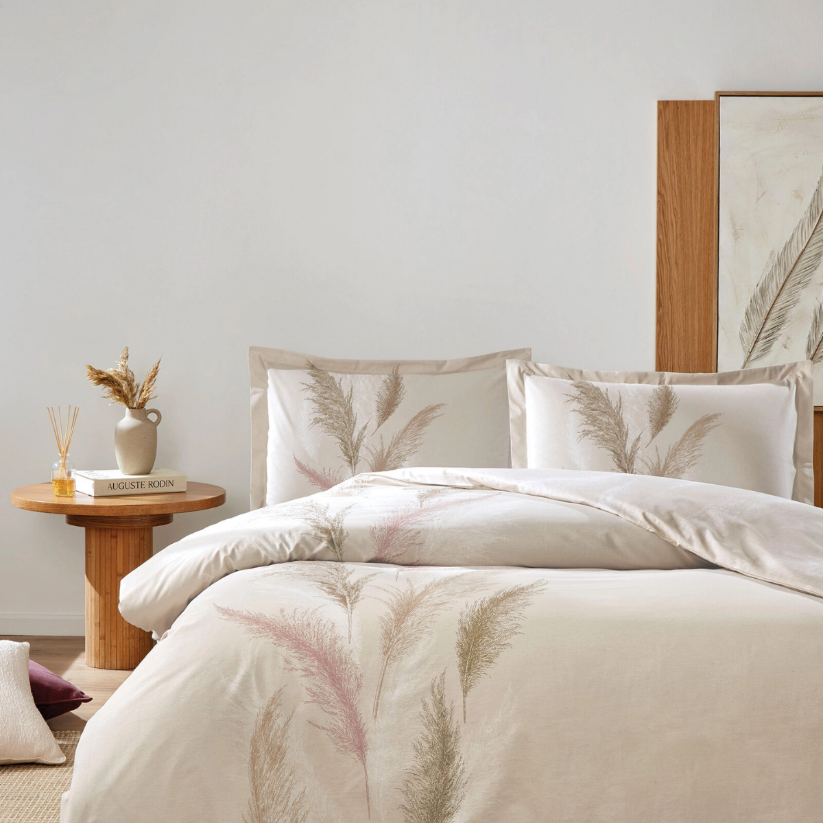 Özdilek Çift Kişilik Nevresim Takımı Miscanthus Krem Fitted