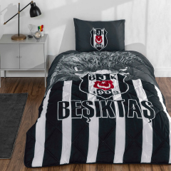 Taç Beşiktaş Lisanslı Ranforce Uyku Seti/Yorgan Seti Vakumlu Silikon Yastık Hediyelidir