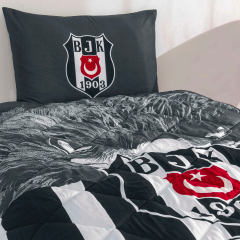 Taç Beşiktaş Lisanslı Ranforce Uyku Seti/Yorgan Seti Vakumlu Silikon Yastık Hediyelidir
