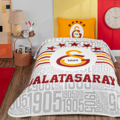 Taç Lisanslı Tek Kişilik Pike Takımı Galatasaray 5 Yıldız Logo