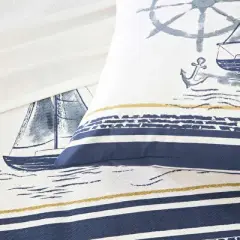 Taç Tek Kişilik Pike Takımı Queen Neriel Lacivert Lastikli çarşaf 120*200cm