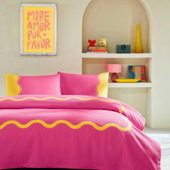 Özdilek Tek Kişilik Ranforce Pike Takımı Neon Wave Pembe