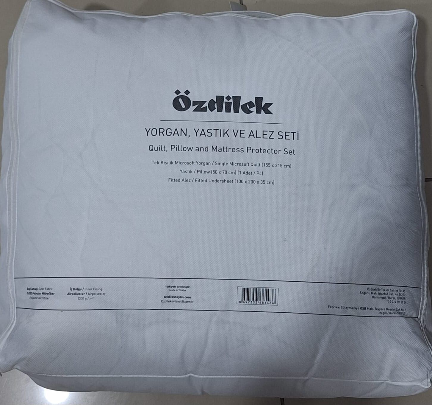 Özdilek Tek Kişilik Yorgan+Yastık+Alez Seti