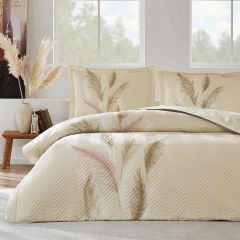 Özdilek Miscanthus Krem Çift Kişilik Kapitone Nevresim Takımı Dört Mevsim Set