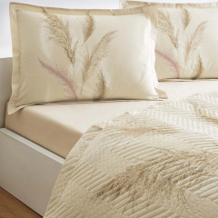 Özdilek Miscanthus Krem Çift Kişilik Kapitone Nevresim Takımı Dört Mevsim Set