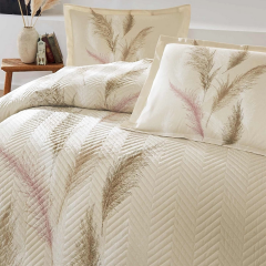 Özdilek Miscanthus Krem Çift Kişilik Kapitone Nevresim Takımı Dört Mevsim Set